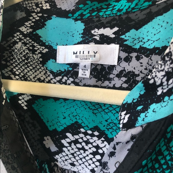 Milly Katalina Snake-Print Blouse Sz S - Picture 8 of 8